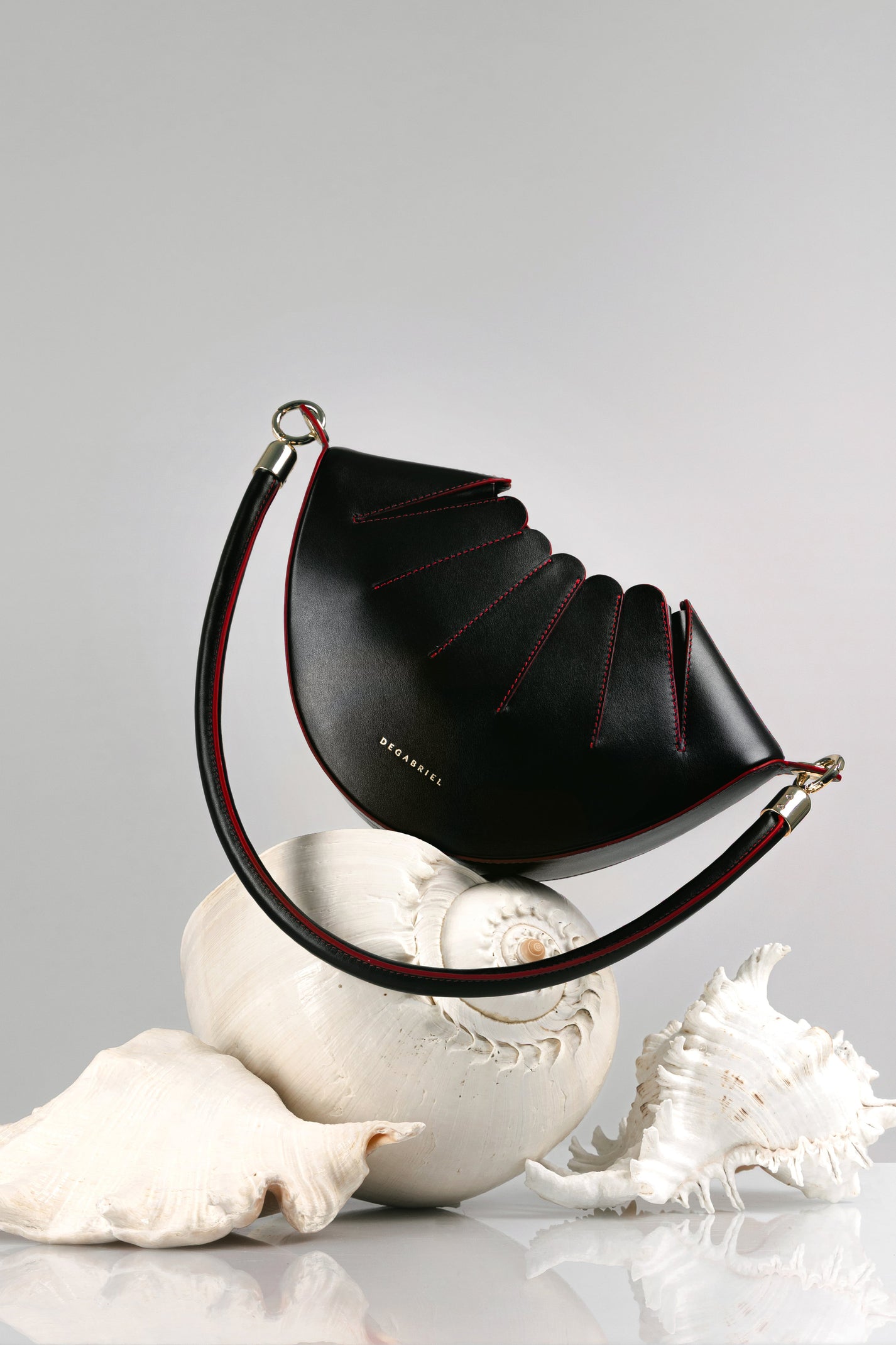 DEGABRIEL bag black leather made in spain