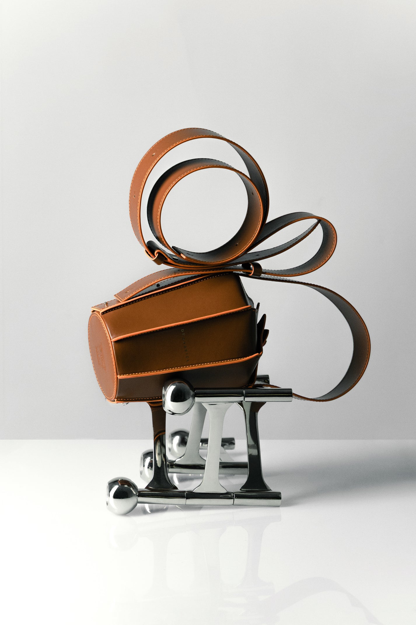 DEGABRIEL bag tan leather made in spain