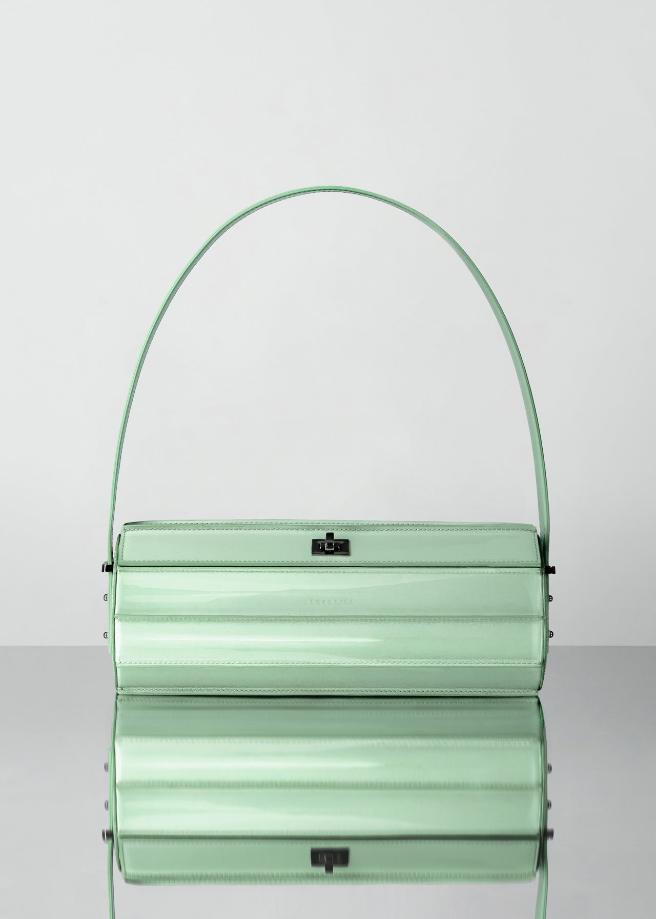 Elipse Jade Mint Cylindrical Luxury Purse Leather Made in Spain