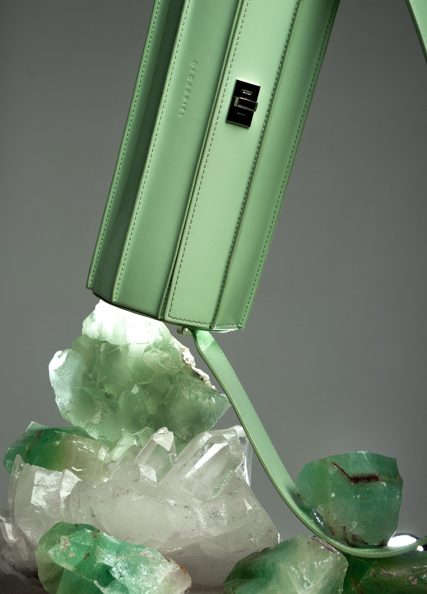 Elipse Jade mint Luxury Shoulder Bag Leather Made in Spain Degabriel Baguette