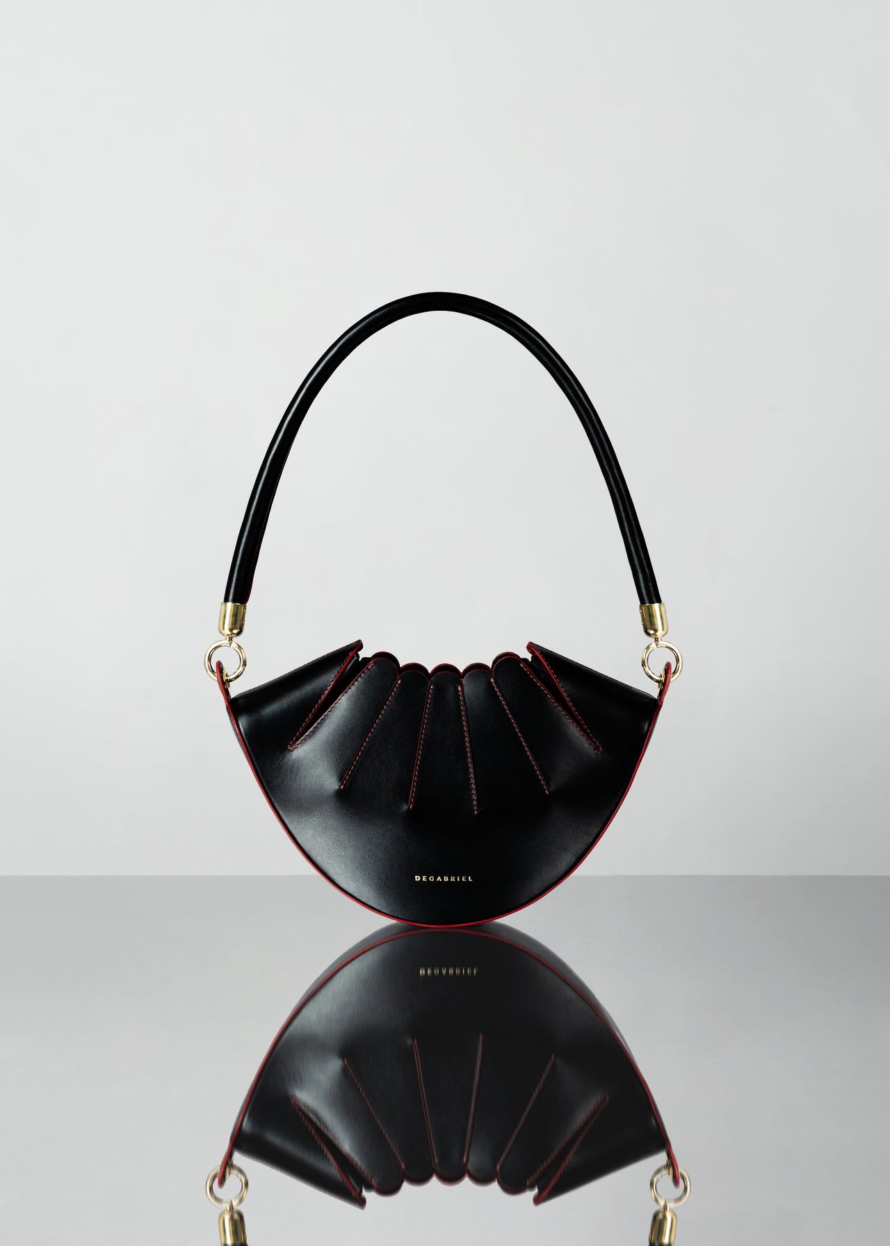 Mini Âme Obsidian Black Shoulder Bag Leather Made in Spain