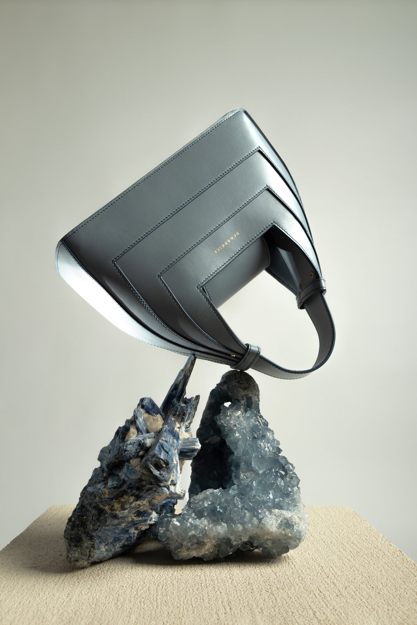 Olmedo Zenit Pastel Blue Shoulder Bag Leather Made in Spain Degabriel