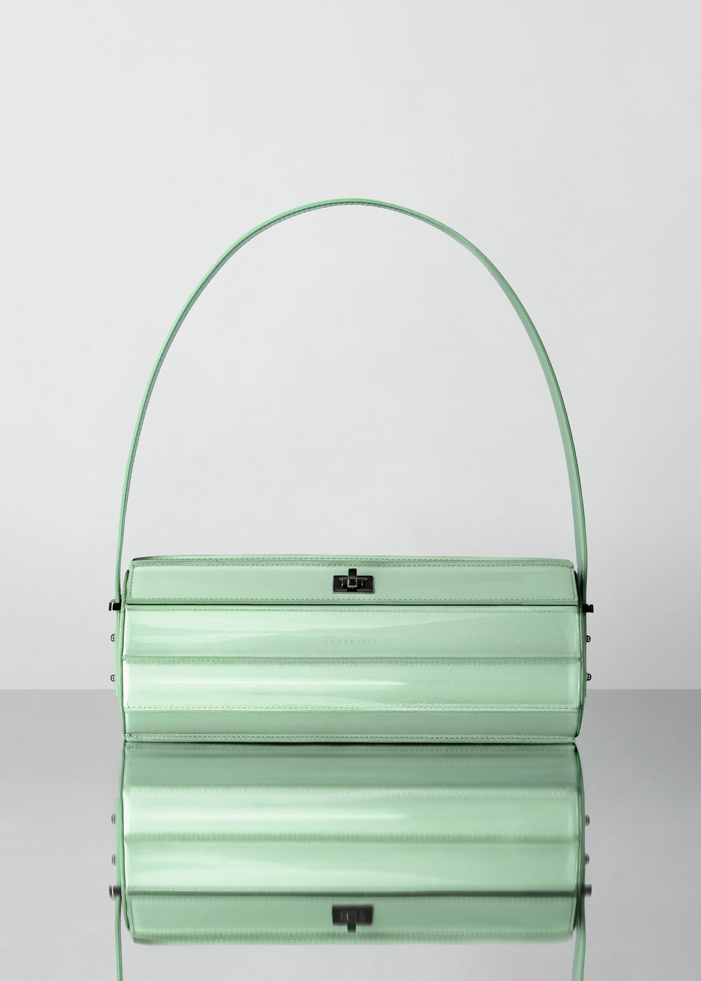 Elipse Jade Mint Cylindrical Luxury Purse Leather Made in Spain