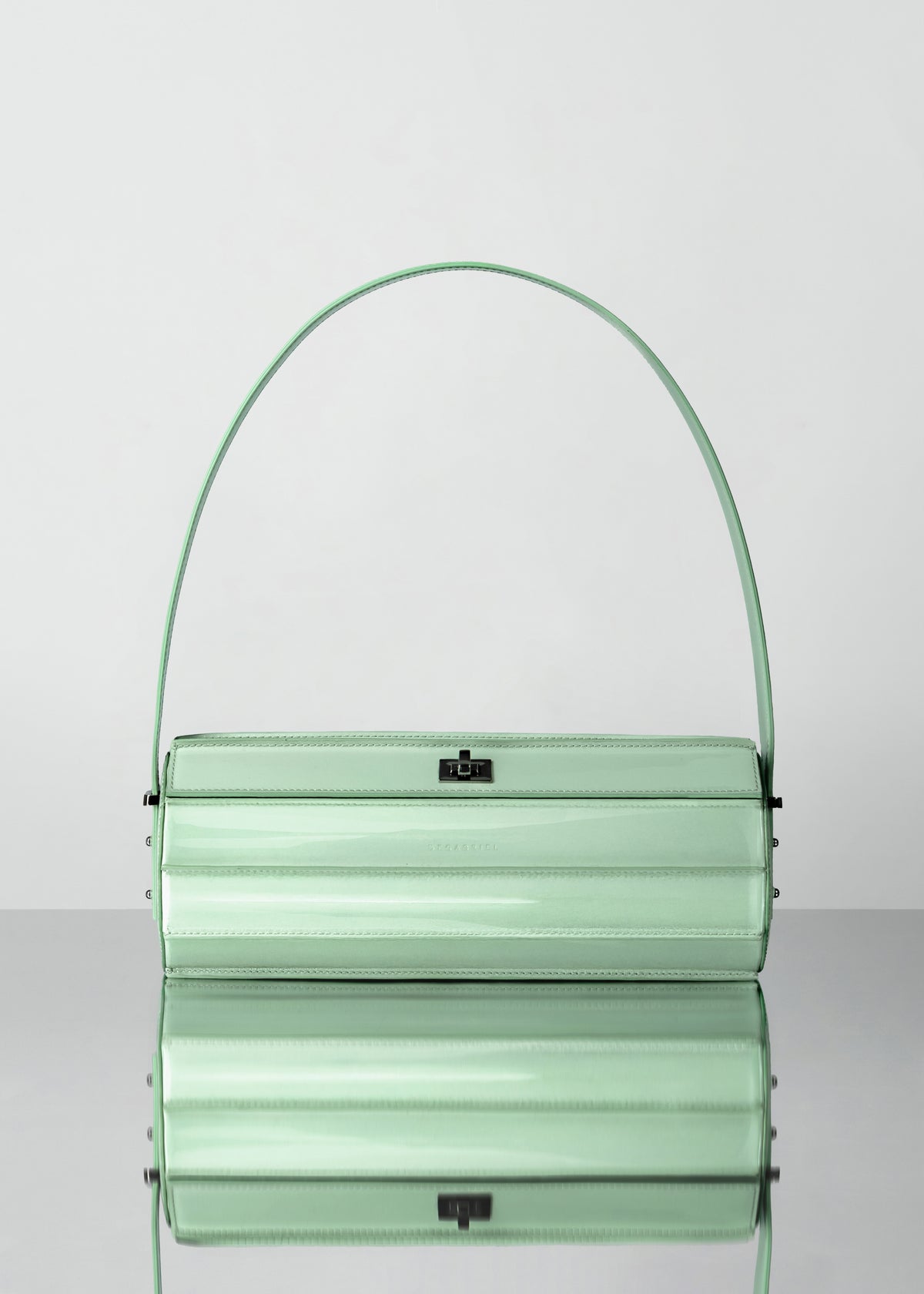 Elipse Jade Mint Cylindrical Luxury Purse Leather Made in Spain