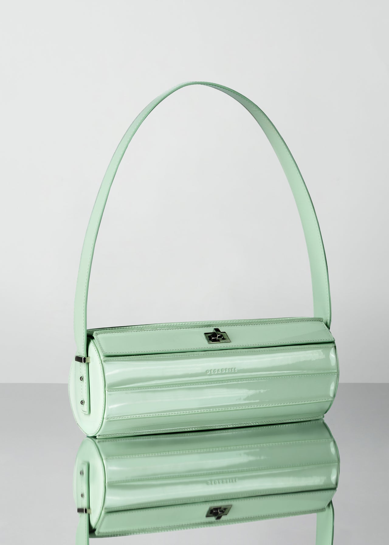 Elipse Jade Mint Cylindrical Luxury Purse Leather Made in Spain