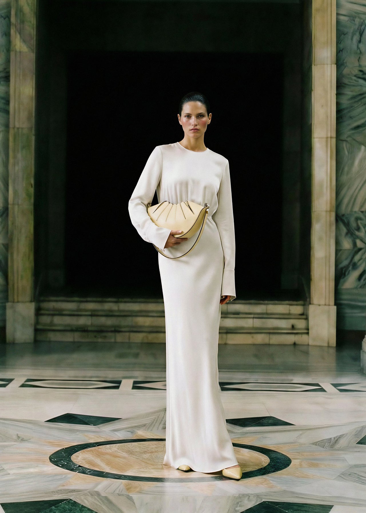 Shoulder Bag Pastel Yellow Leather Made in Spain Degabriel Âme Stelle 