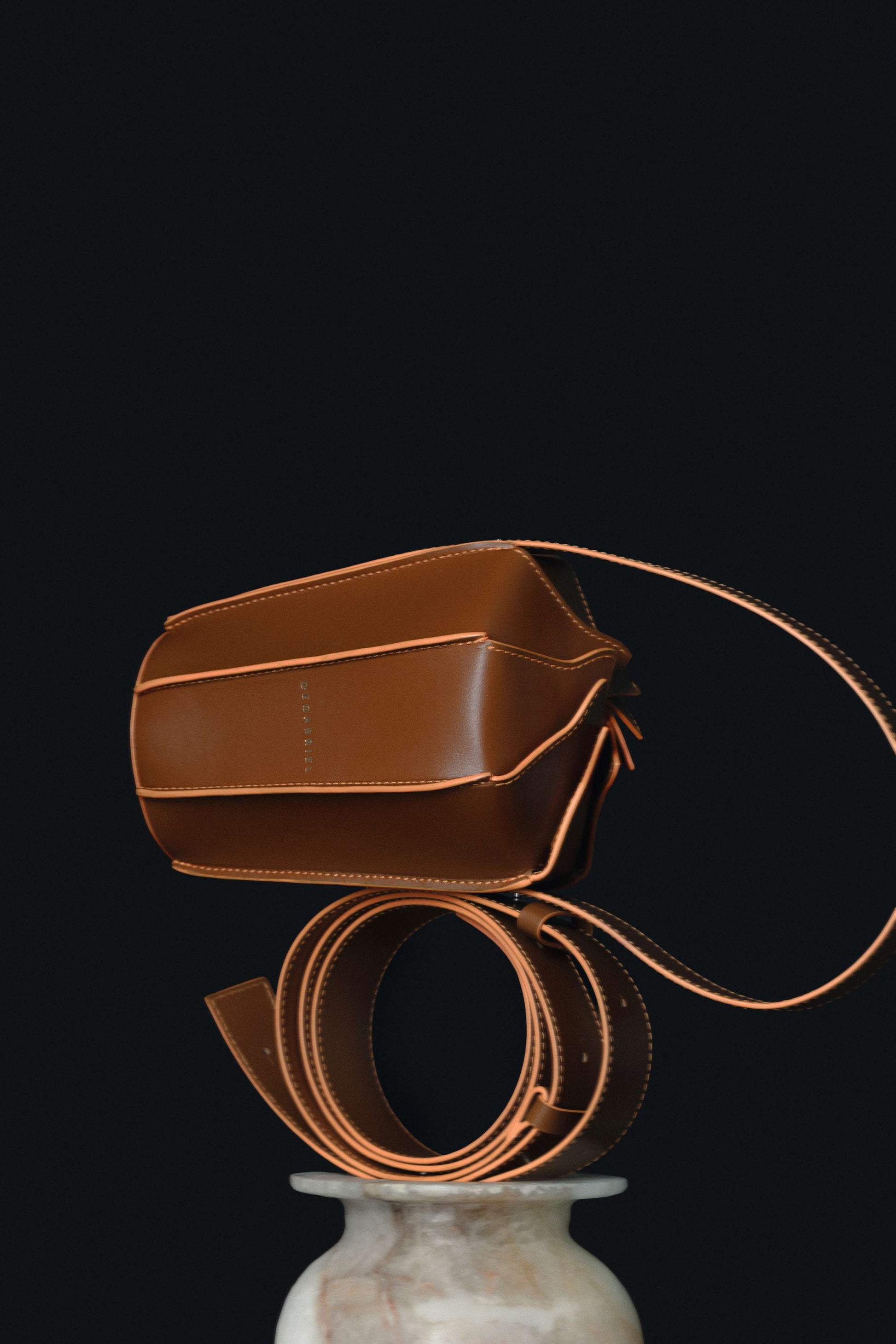 Hydra Gea I Bucket Bag Brown Leather Made in Spain 