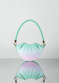 Mini Âme Aureum Teal Purple Shoulder Bag Leather Made in Spain