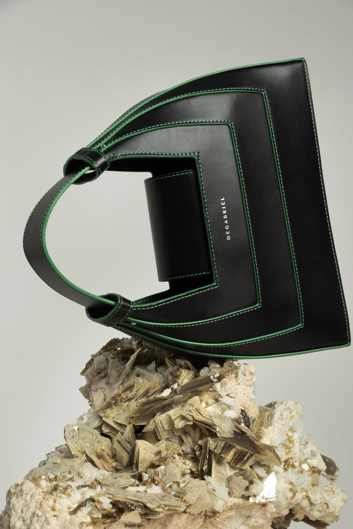 Olmedo Onyx Black Leather Handbag Made in Spain