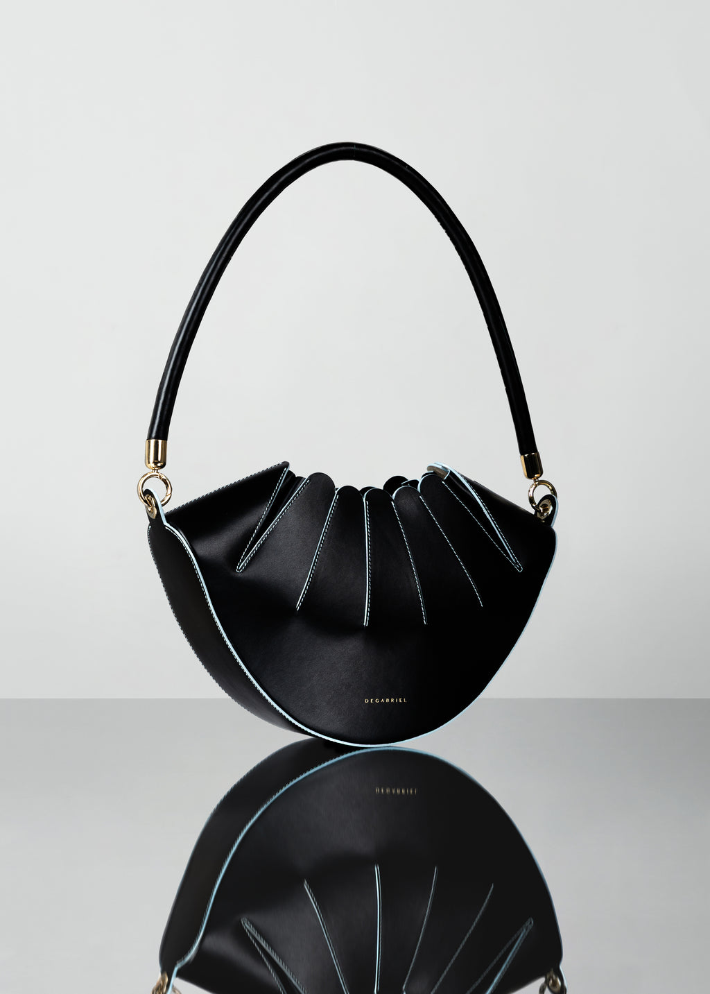 Âme Cosmos Black Luxury Shoulder Bag Leather Made in Spain