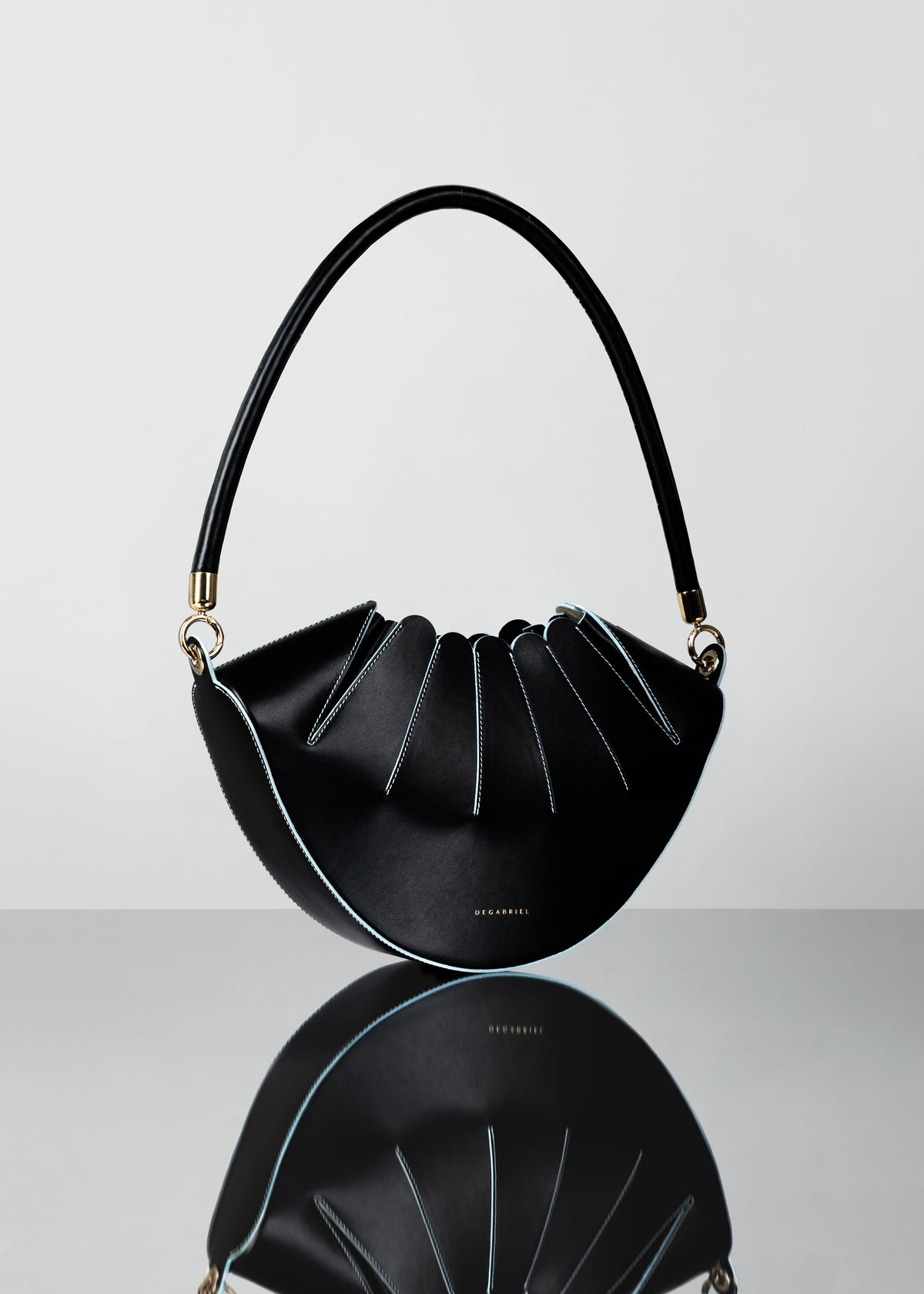 Âme Cosmos Black Luxury Shoulder Bag Leather Made in Spain